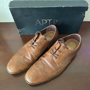 Apt. 9 Men's Tan Leather Oxfords